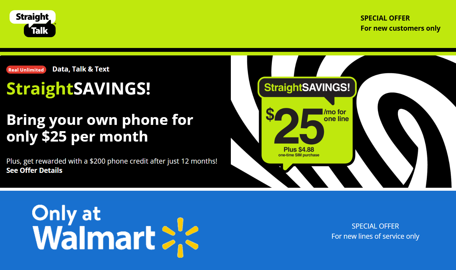 Straight Talk StraightSavings Walmart Exclusive Plan